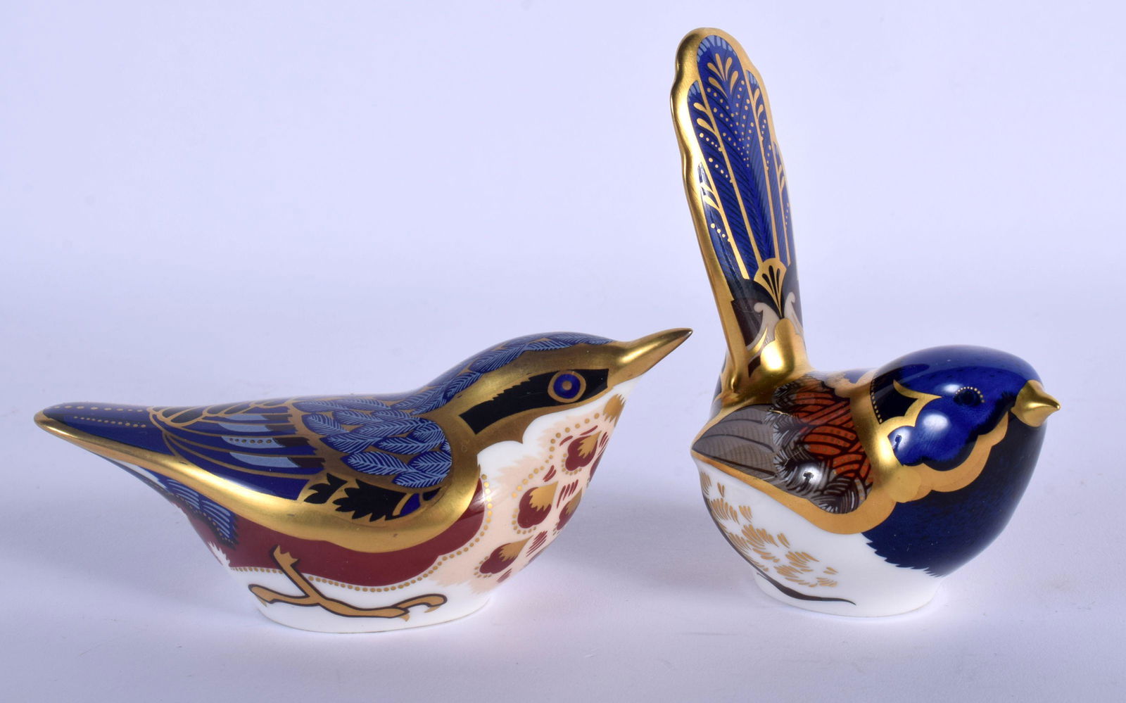 ROYAL CROWN DERBY PAPERWEIGHTS OF TWO BIRDS. 10cm high (1 of 3)