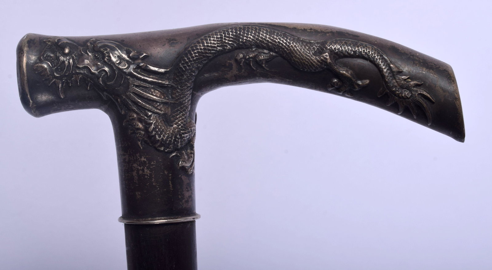 A 19TH CENTURY CHINESE EXPORT SILVER HANDLED DRAGON (1 of 4)