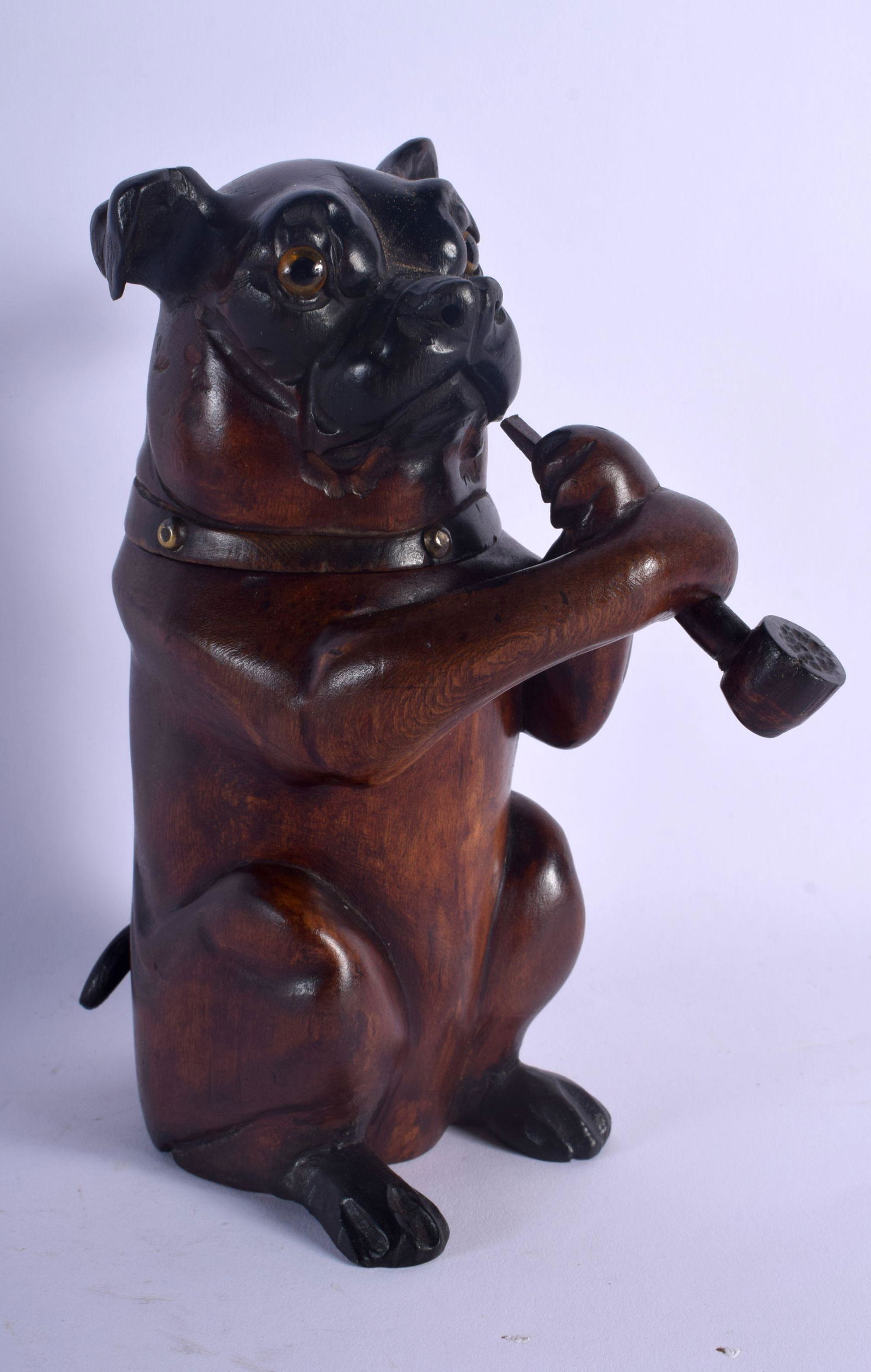 AN ANTIQUE BLACK FOREST BAVARIAN TOBACCO JAR modelled (1 of 5)