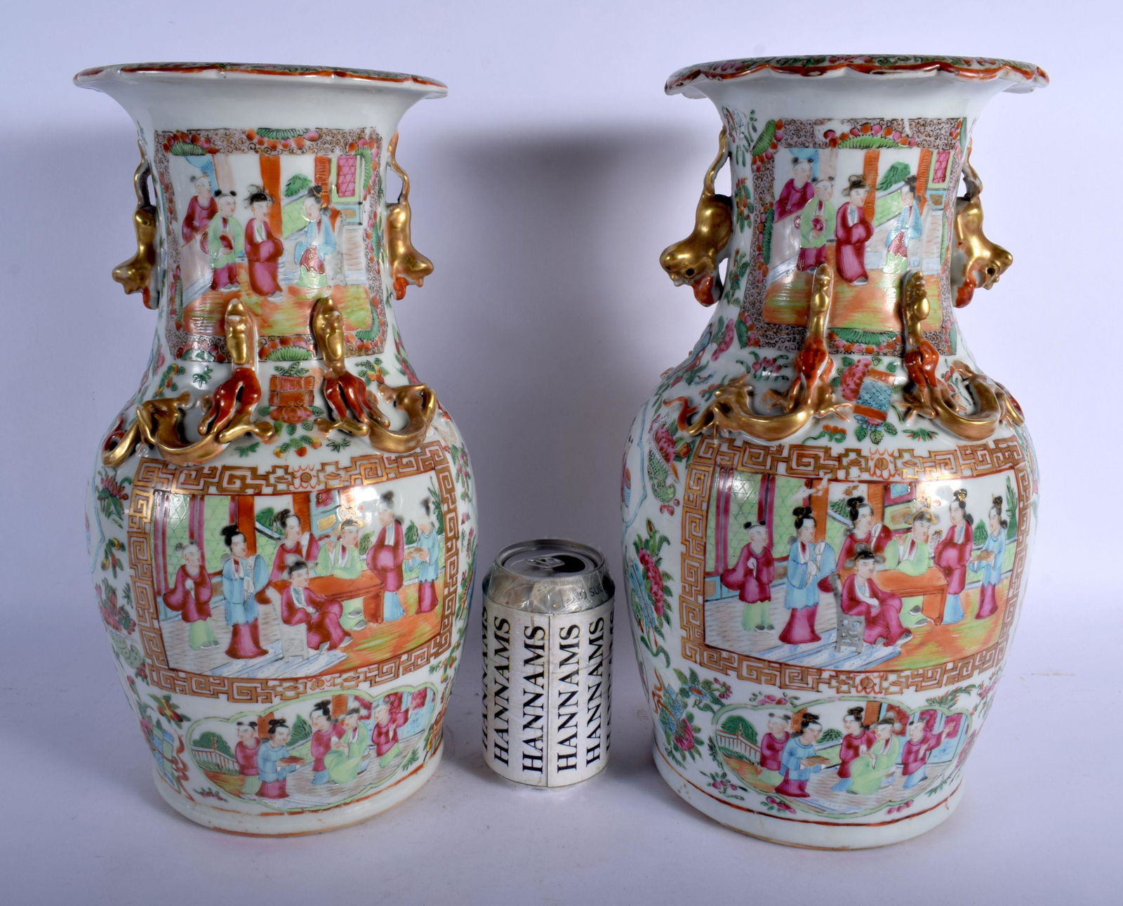 A LARGE PAIR OF 19TH CENTURY CHINESE CANTON FAMILLE (1 of 6)