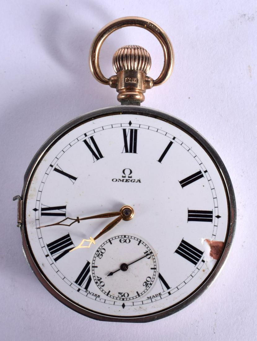 OMEGA POCKET WATCH MOVEMENT.  Dial 4.6cm, weight 71.6g (1 of 2)