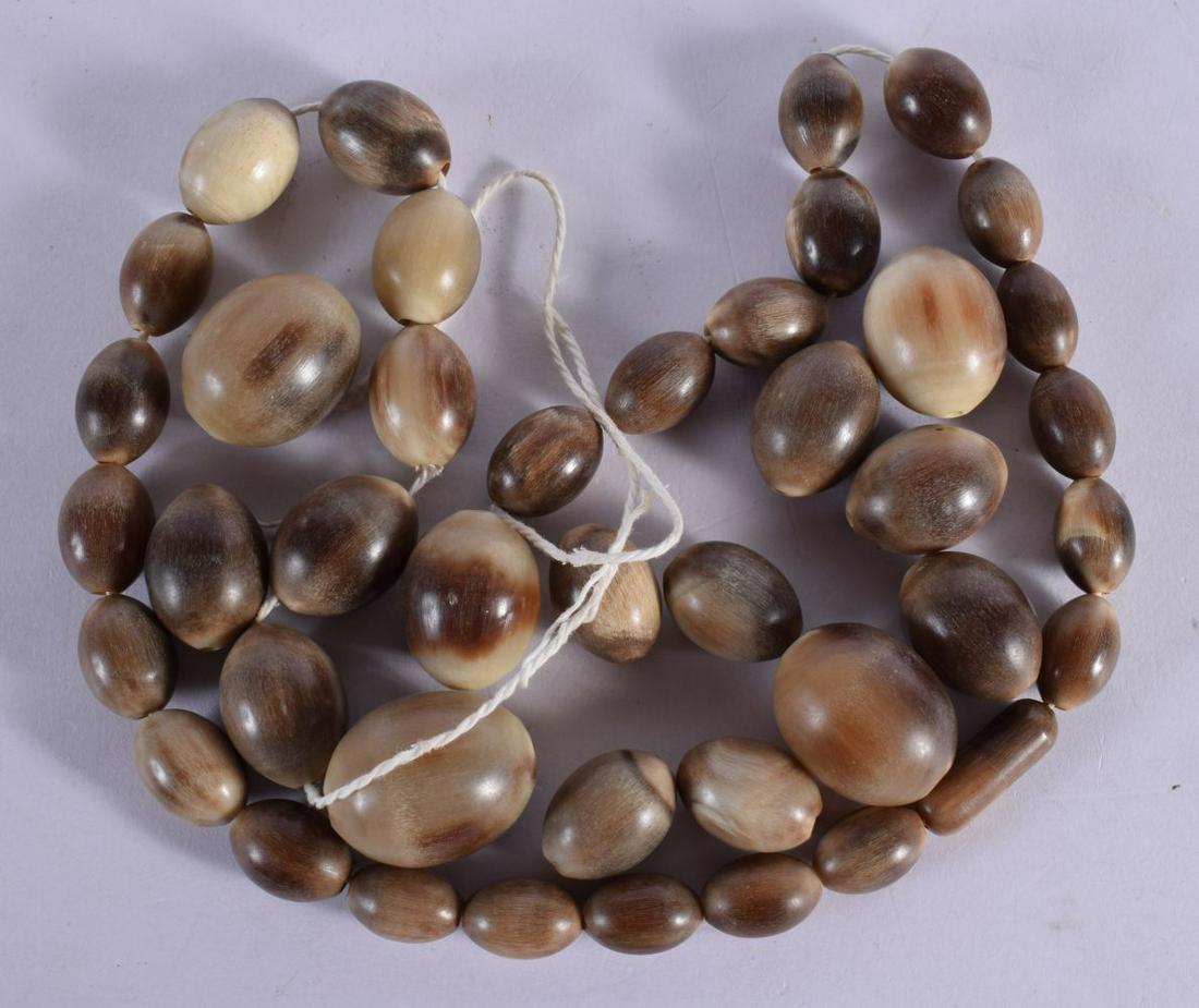 VINTAGE HORN BEADS. (qty) (1 of 3)