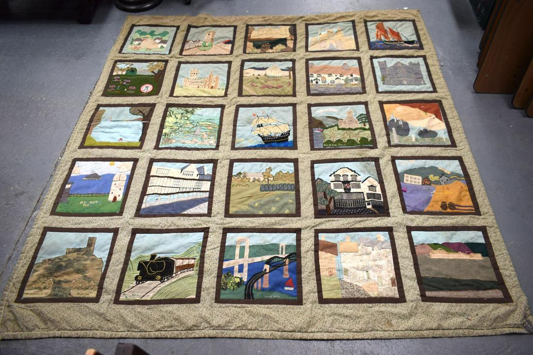 A VINTAGE INDIAN ROBE and a blanket. (2) (1 of 12)