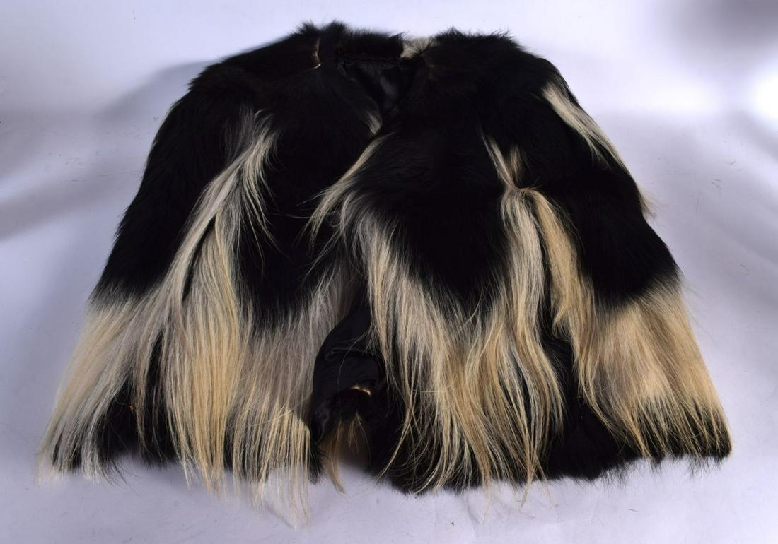 A 1920S COLUMBUS MONKEY FUR CAPE COAT. 60 cm x 60 cm. (1 of 2)