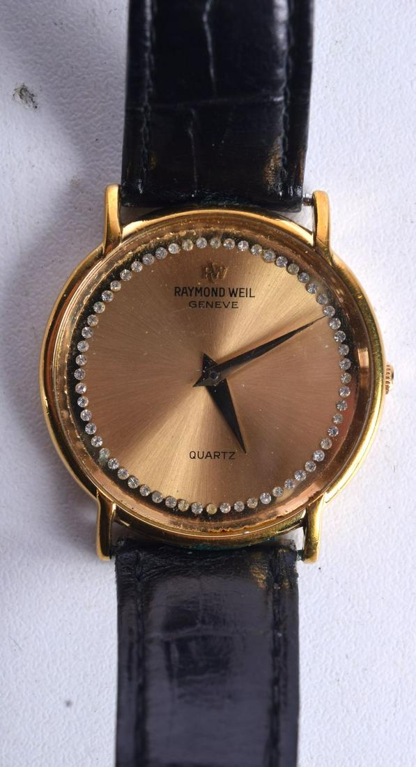 GOLD PLATED RAYMOND WEIL QUARTZ WATCH. Stamped 18K Plated, Dial 3.1cm incl crown: GOLD PLATED RAYMOND WEIL QUARTZ WATCH. Stamped 18K Plated, Dial 3.1cm incl crown