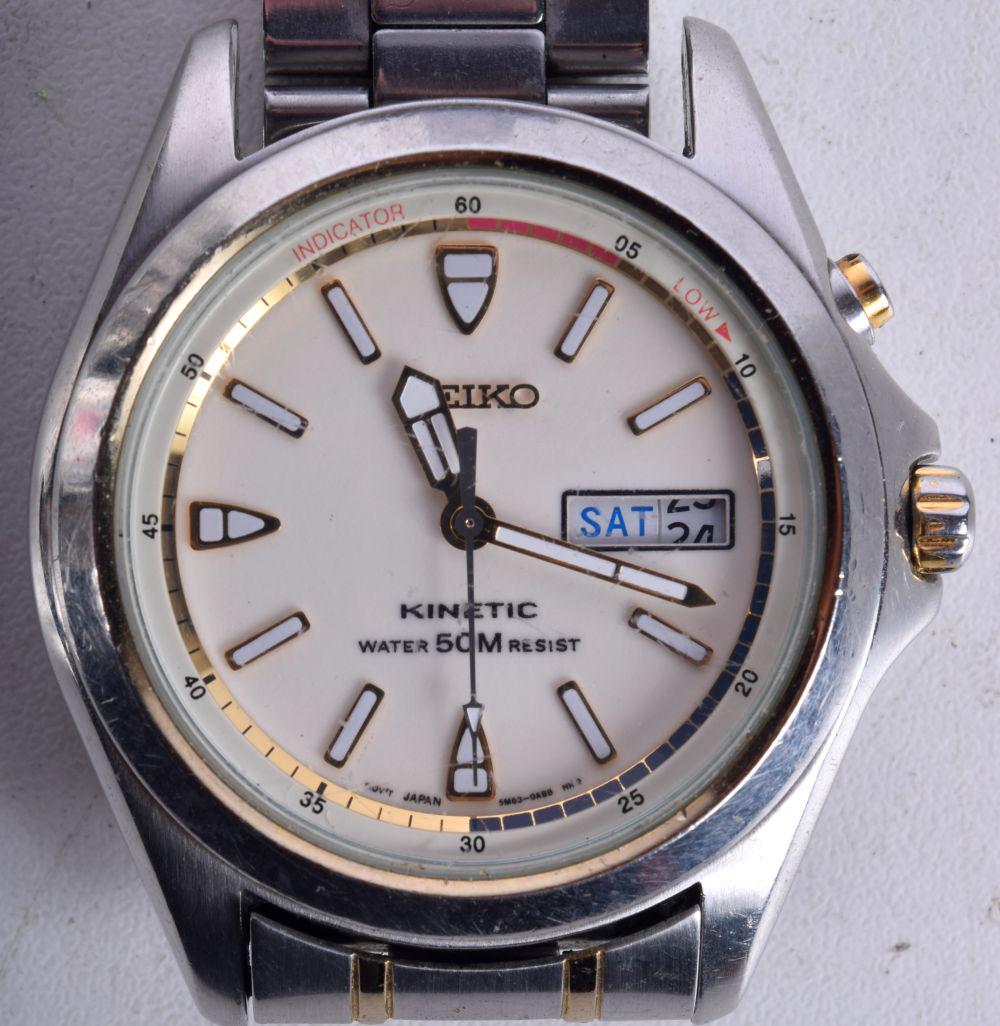 SEIKO KINETIC WATCH.  Dial 4.2cm incl crown (1 of 4)