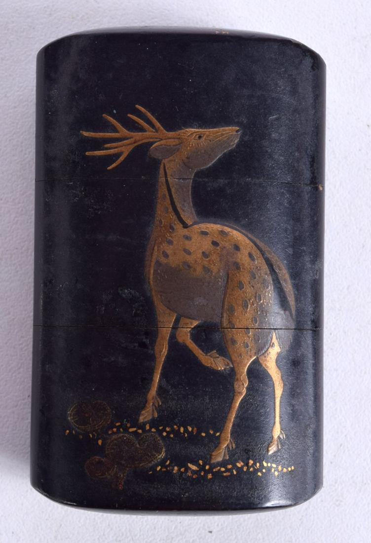 JAPANESE THREE SECTION INRO.  6.2cm x 3.7cm x 1.6cm, weight 19.36g (1 of 3)