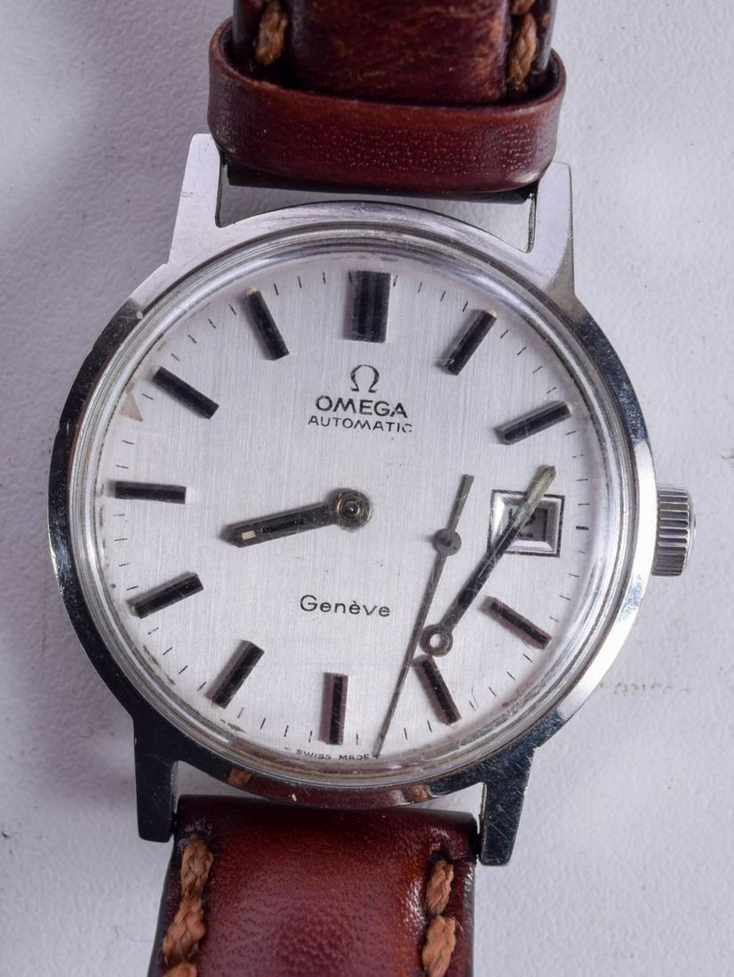AN OMEGA GENEVE AUTOMATIC WATCH.  Dial 3.7cm incl crown (1 of 3)