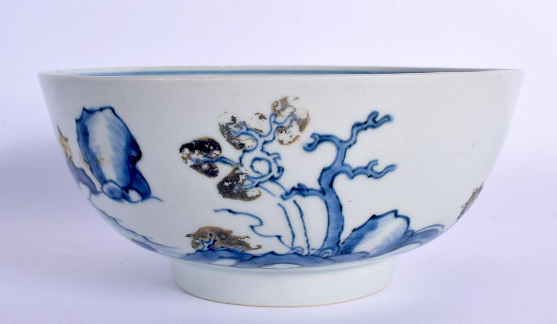 AN 18TH CENTURY CHINESE NAN KING CARGO BLUE AND WHITE BOWL Qianlong. 16 cm x 8 cm. (1 of 5)