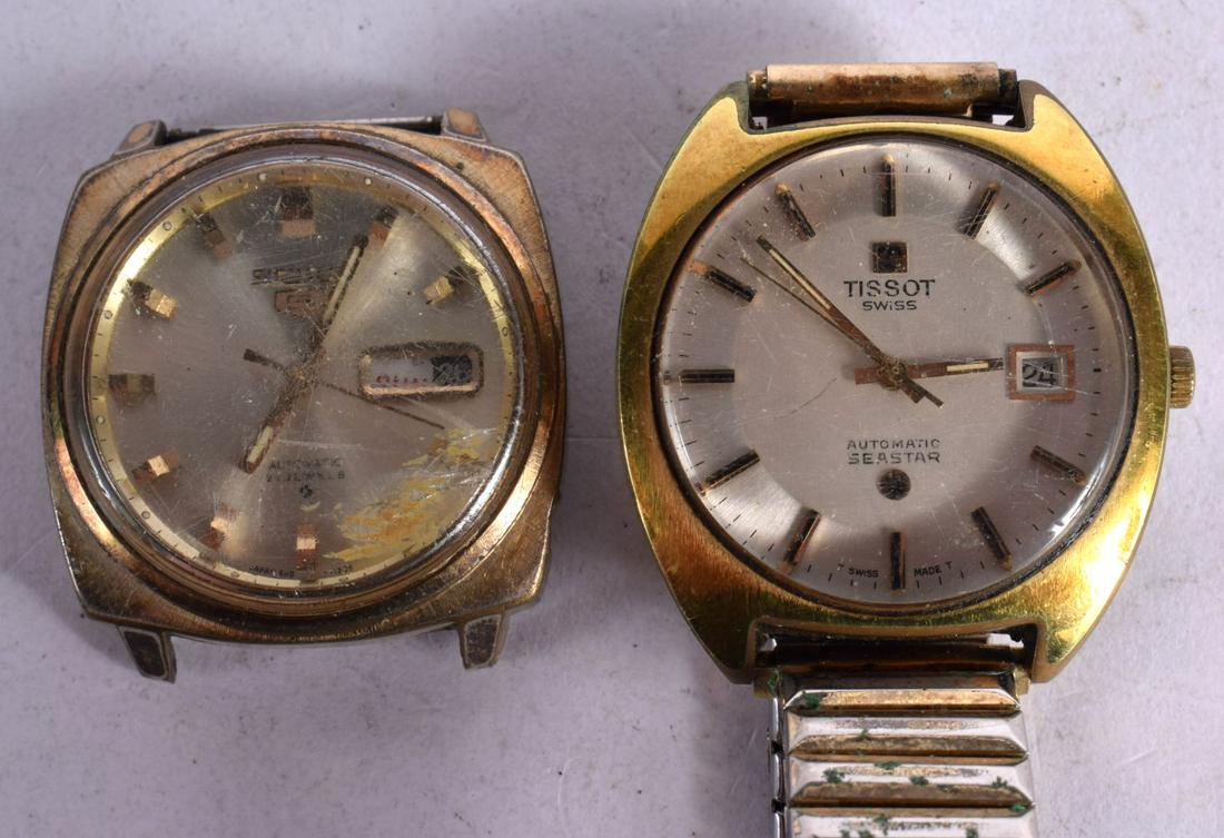 TWO TISSOT SEASTAR AUTOMATIC WATCHES.  Largest dial 3.8cm incl crown (1 of 2)