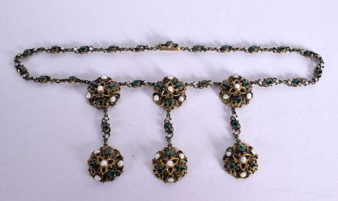AN AUSTRO HUNGARIAN NECKLACE.  50cm long, weight 73.1g (1 of 5)