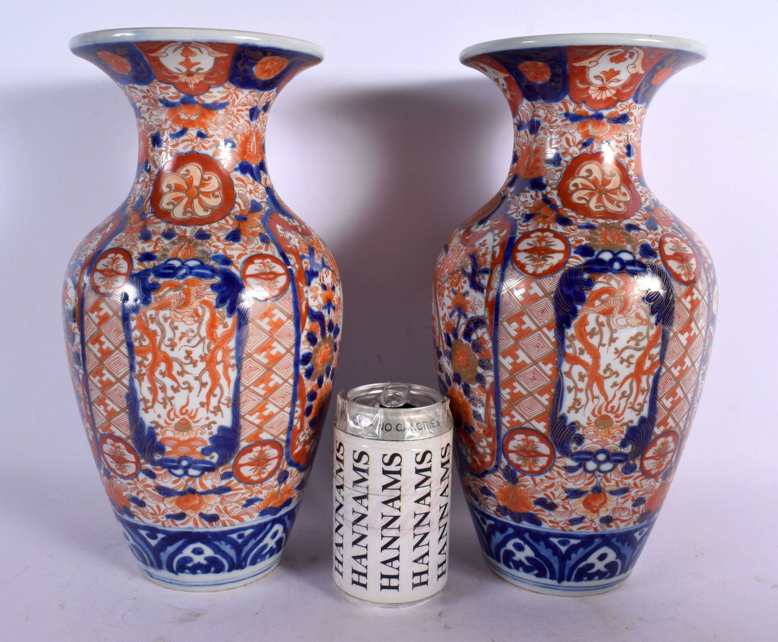 A LARGE PAIR OF 19TH CENTURY JAPANESE MEIJI PERIOD IMARI VASES painted with dragons and foliage. 32 (1 of 9)