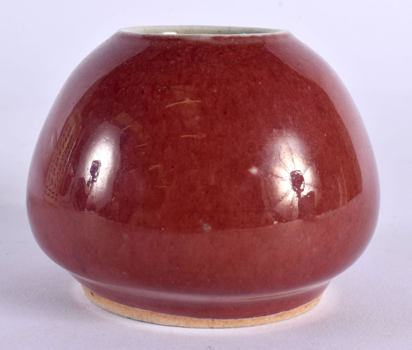 A 19TH/20TH CENTURY CHINESE FLAMBE LANGYAO PORCELAIN BRUSH WASHER Qing. 8.5 cm wide. (1 of 6)