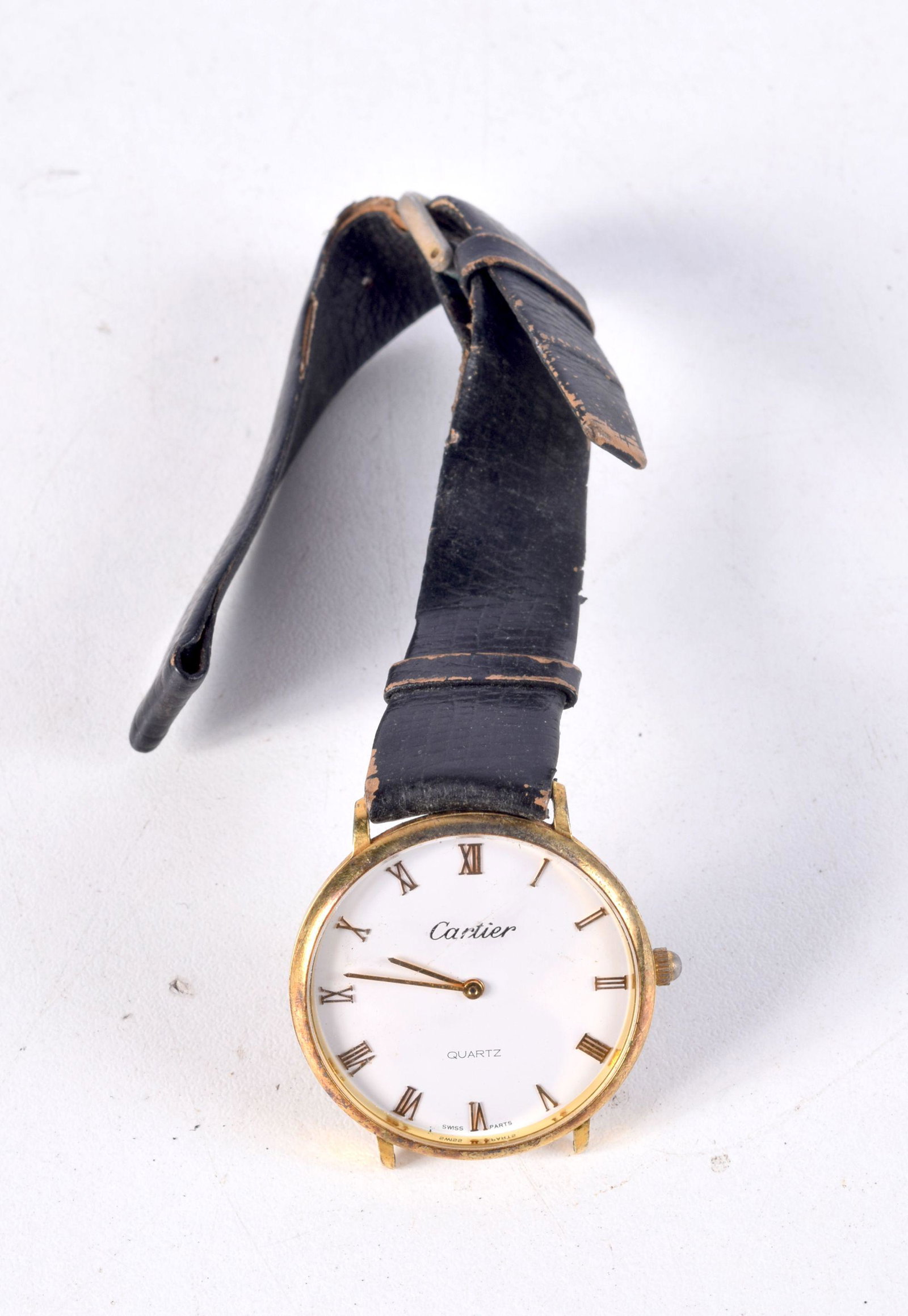 A Cartier quartz wristwatch .: A Cartier quartz wristwatch .