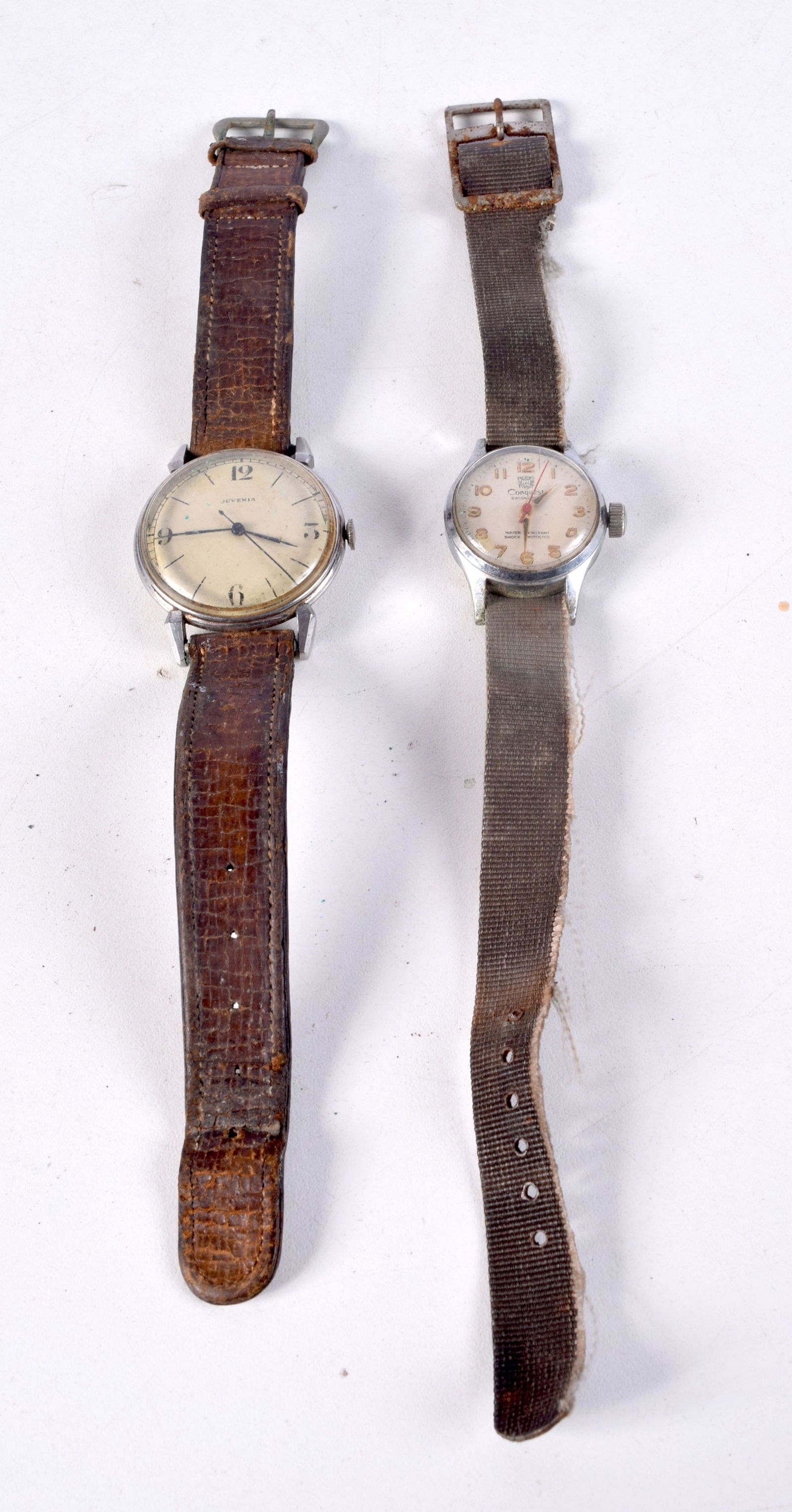 A Juvenia wristwatch together with a Conquest wristwatch (2).: A Juvenia wristwatch together with a Conquest wristwatch (2).