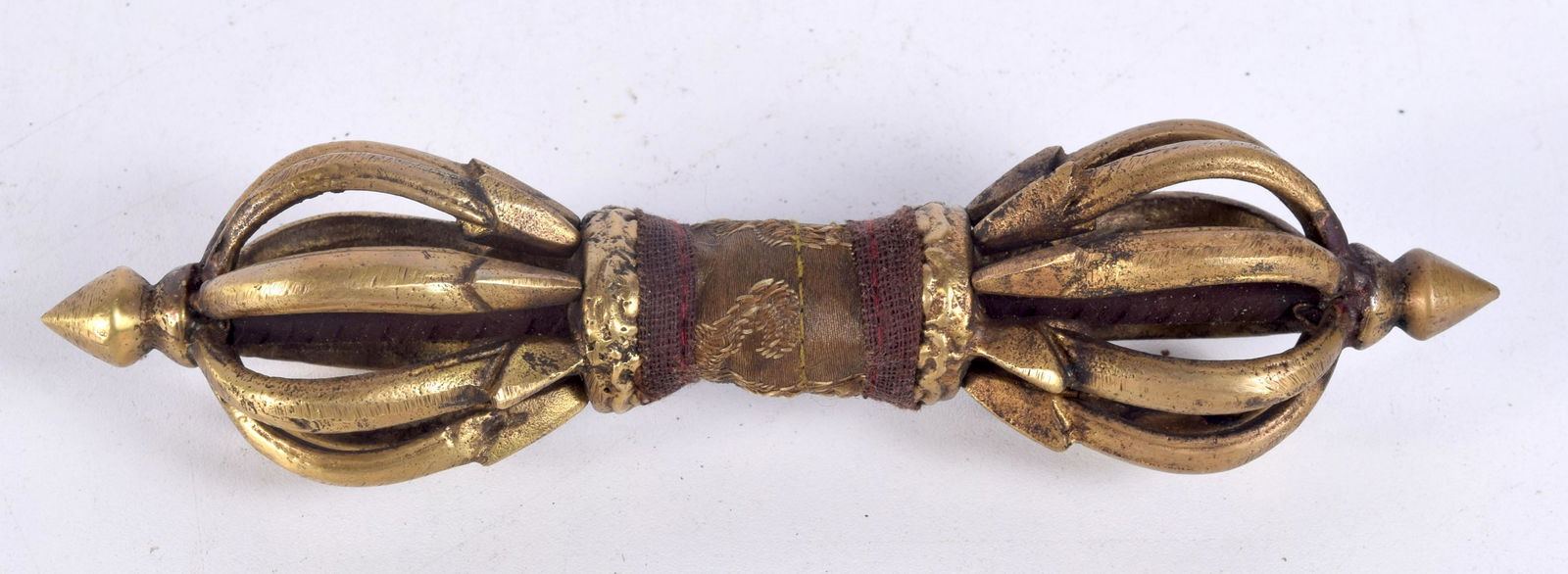 A Tibetan bronze Vajra 18 cm. (1 of 3)