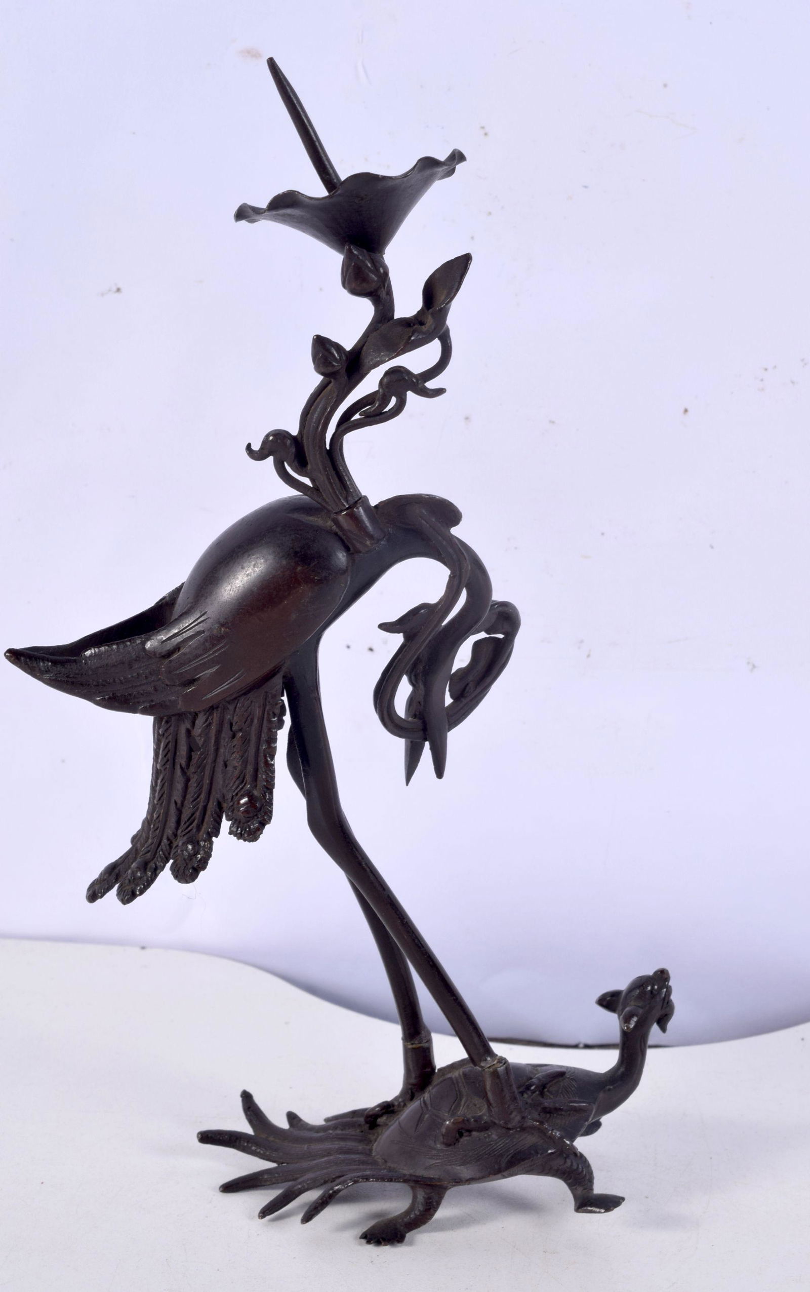 A collection of Japanese bronze items Turtle , Pelican etc !5cm. (1 of 3)