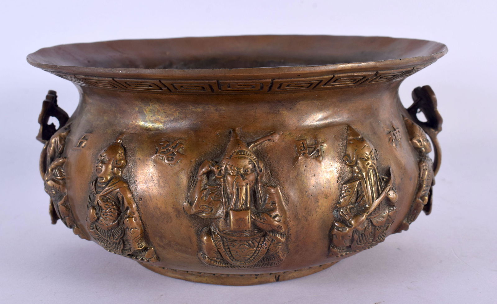 A CHINESE BRONZE CENSER 20th Century. 18 cm wide. (1 of 7)