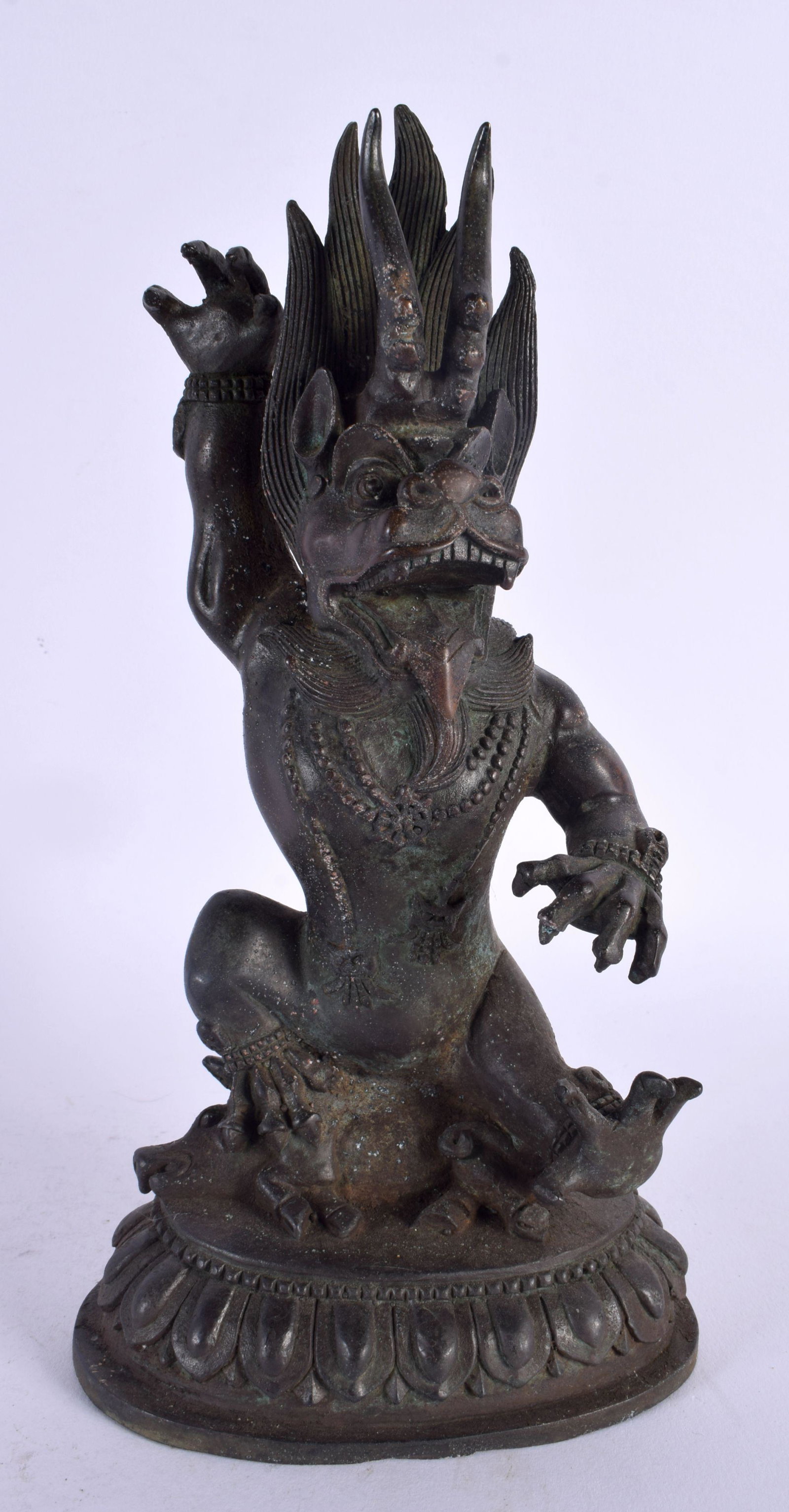 A CHINESE TIBETAN BRONZE BUDDHA 20th Century. 22 cm high.: A CHINESE TIBETAN BRONZE BUDDHA 20th Century. 22 cm high.