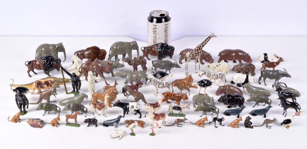 A collection of vintage metal model animal some by Britains Ltd (Qty) (1 of 6)