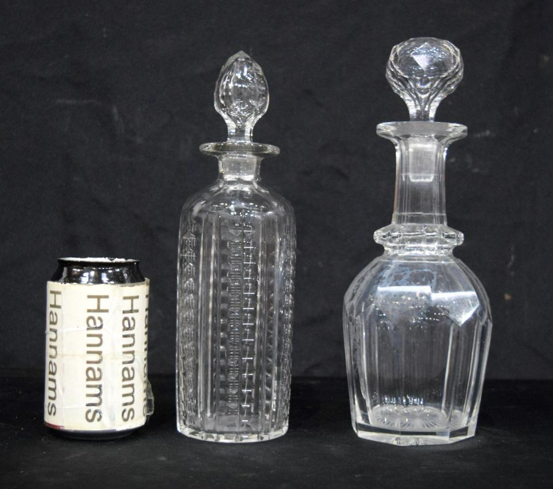 Two cut glass decanters 27 cm (2). (1 of 3)