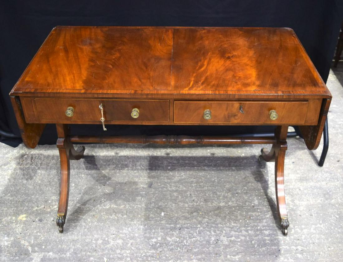 A 19th Century  2 drawer mahogany Sofa table 72 x 160 cm. (1 of 7)