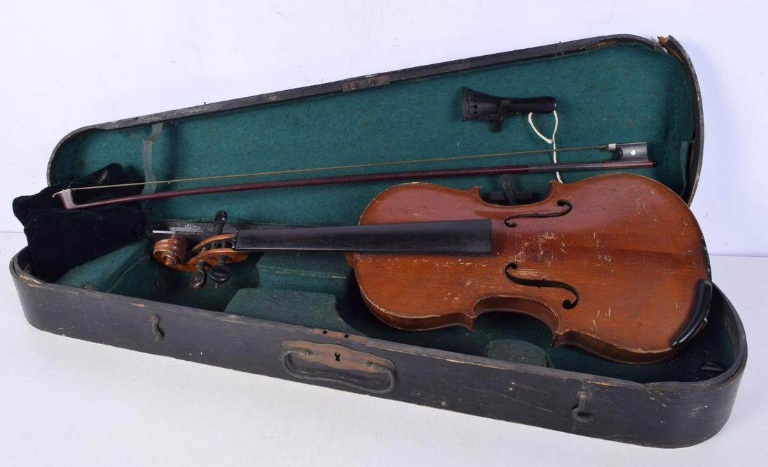 A cased Violin .: A cased Violin .