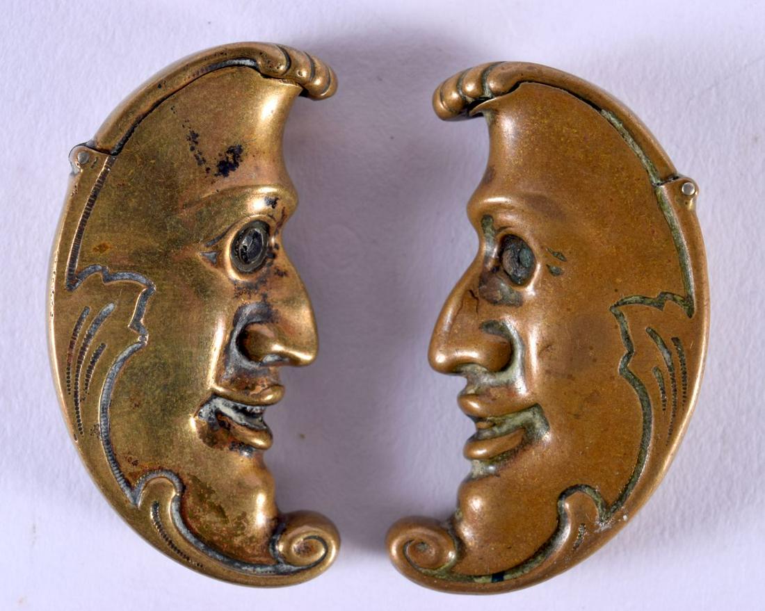 TWO 19TH CENTURY VESTA CASES. 5 cm x 3 cm. (2) (1 of 4)