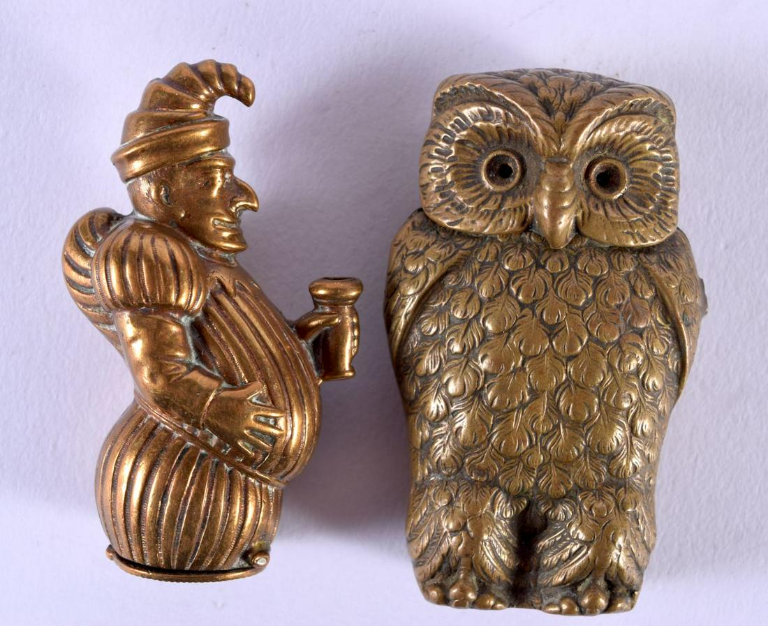 TWO 19TH CENTURY VESTA CASES. 5 cm x 3 cm. (2) (1 of 4)