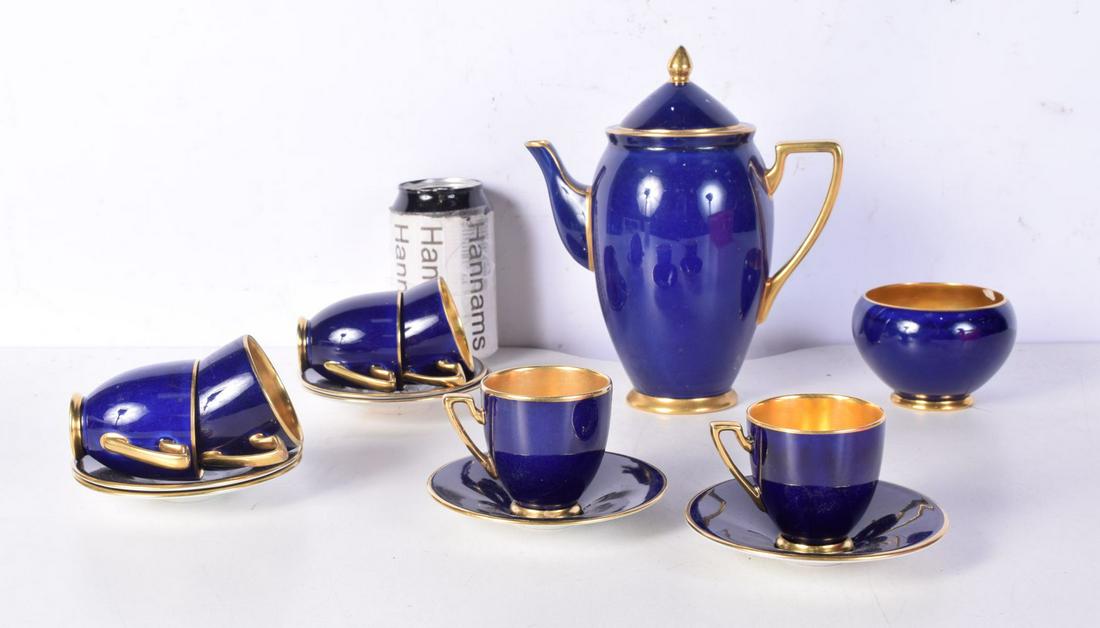 A Carlton Ware Coffee Pot with associated cups and sugar bowl (13). (1 of 2)