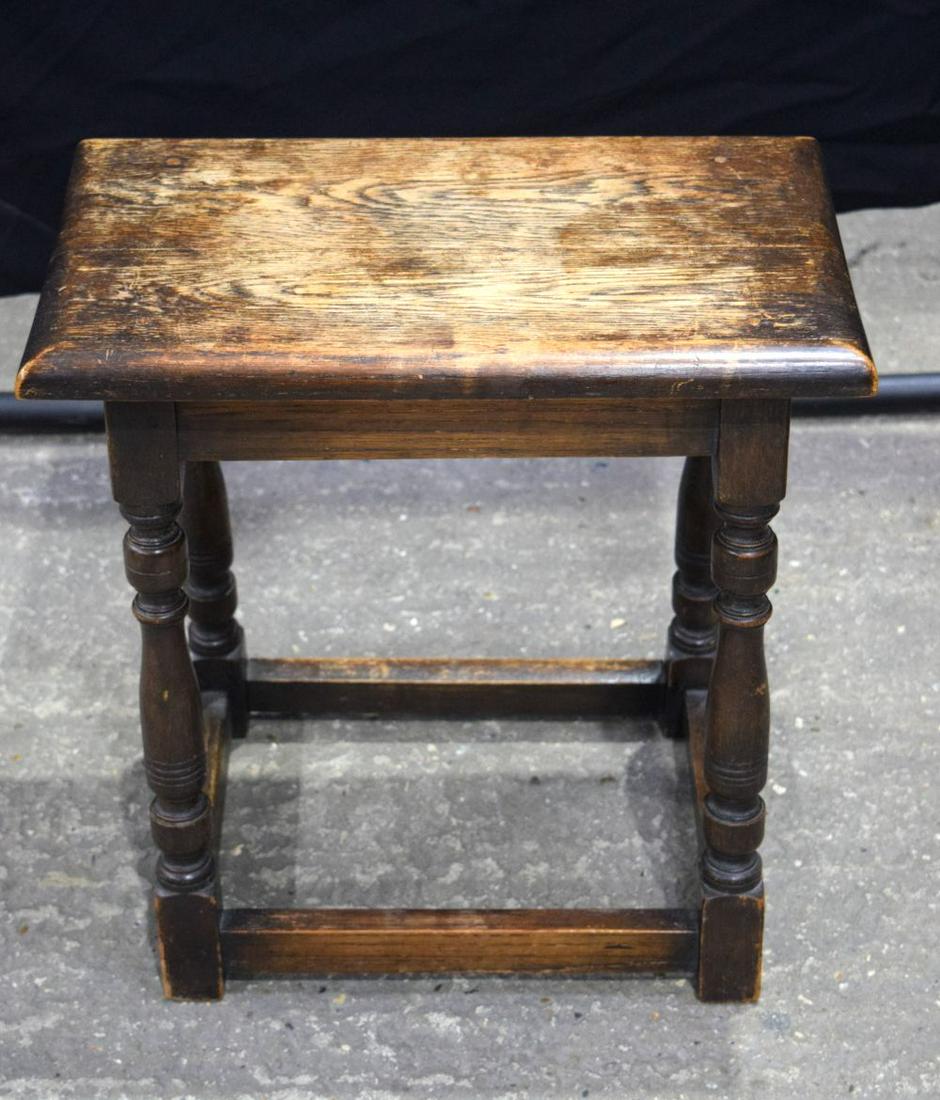 A 18th Century Oak joint stool 64 x 46 x 26 cm. (1 of 4)