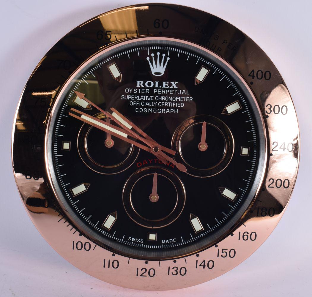 A Contemporary Rolex dealership style  wall clock 34 cm. (1 of 3)