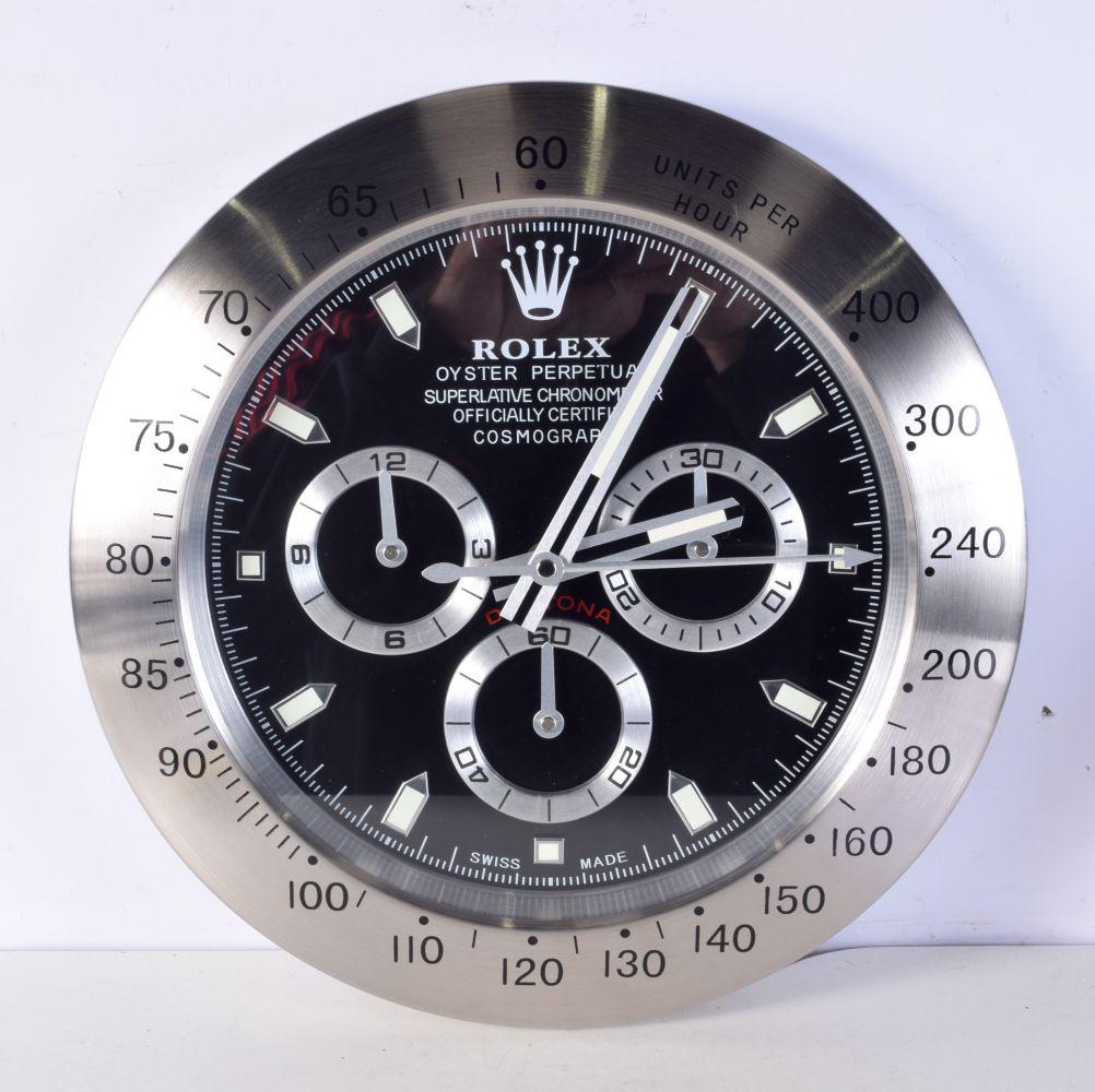 A Contemporary Rolex dealership style  wall clock 34 cm. (1 of 3)