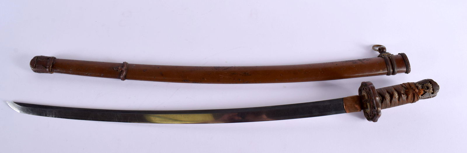 A 19TH CENTURY JAPANESE MEIJI PERIOD SAMURAI SWORD. 85 cm long. (1 of 20)