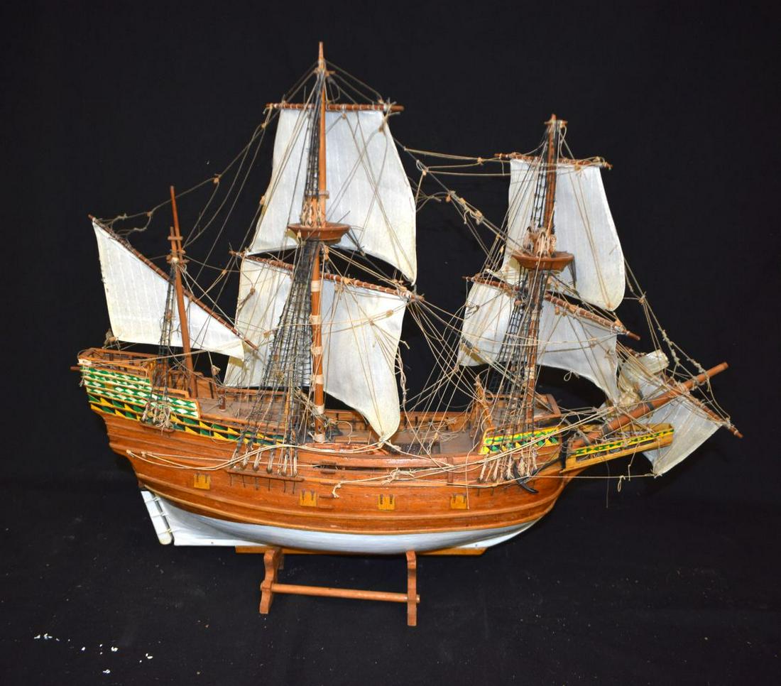 A SMALLER MODEL OF A BOAT. 60 cm x 50 cm.: A SMALLER MODEL OF A BOAT. 60 cm x 50 cm.