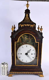 A VERY RARE GEORGE III CARVED WOOD BRACKET CLOCK in the Manner of William Hughes of London, made for (1 of 8)