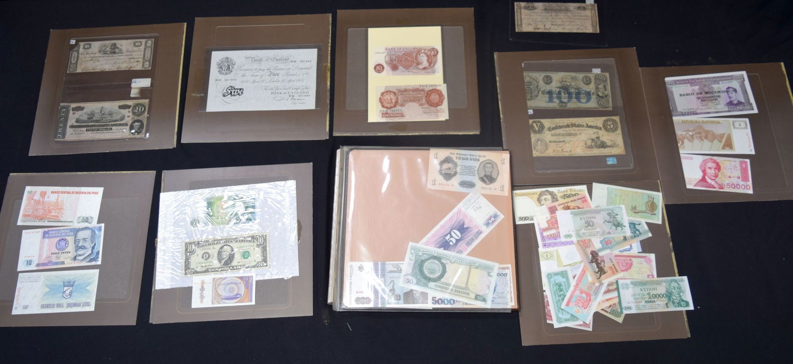 A collection of Bank notes American,British , European (Qty). (1 of 6)