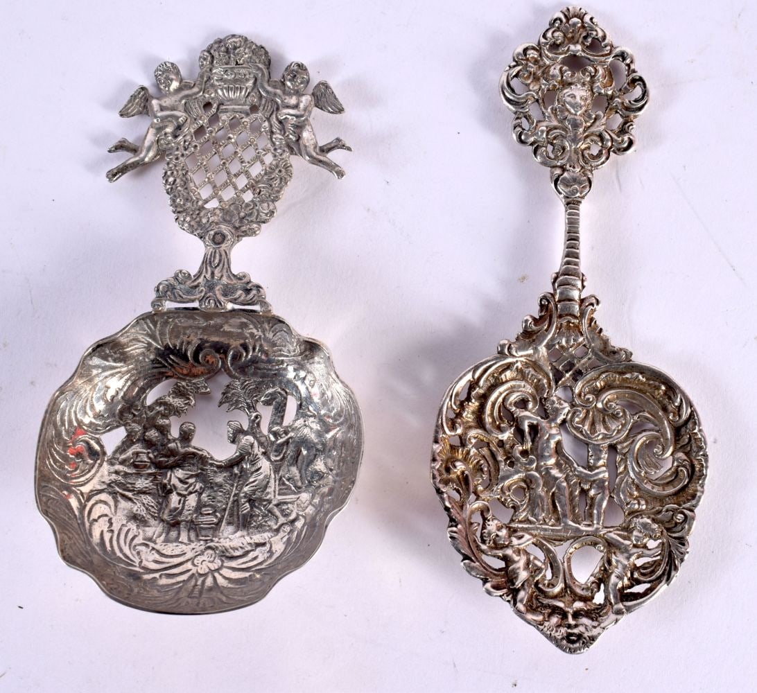 TWO ANTIQUE SILVER SPOONS including Chester 1901. 96.3 grams. Largest 13.5 cm x 5.5 cm. (2) (1 of 3)