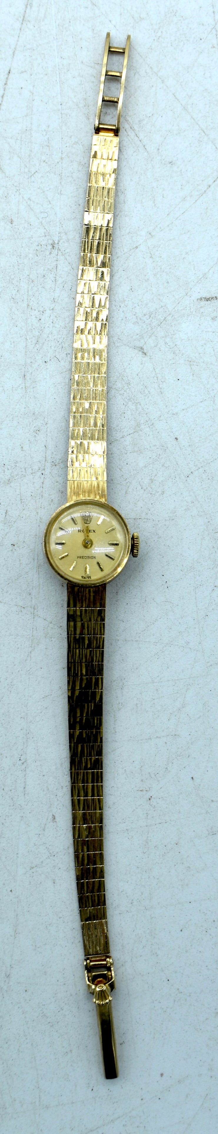 A BOXED LADIES 9CT GOLD CASED ROLEX COCKTAIL WATCH.  Stamped 9K, Dial 1.6 cm incl crown, weight 16.4 (1 of 5)