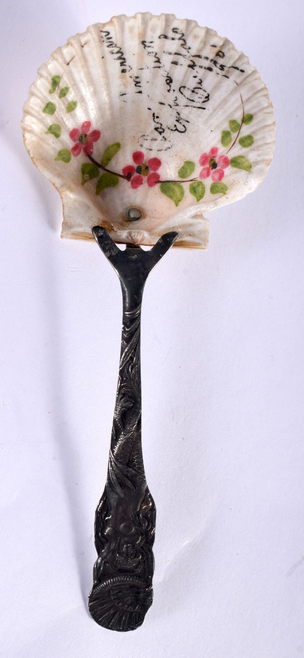 Pan American Exposition Buffalo 1901 souvenir Silver Spoon with Shell Bowl.? 12cm x 4.8cm, weight 13 (1 of 5)