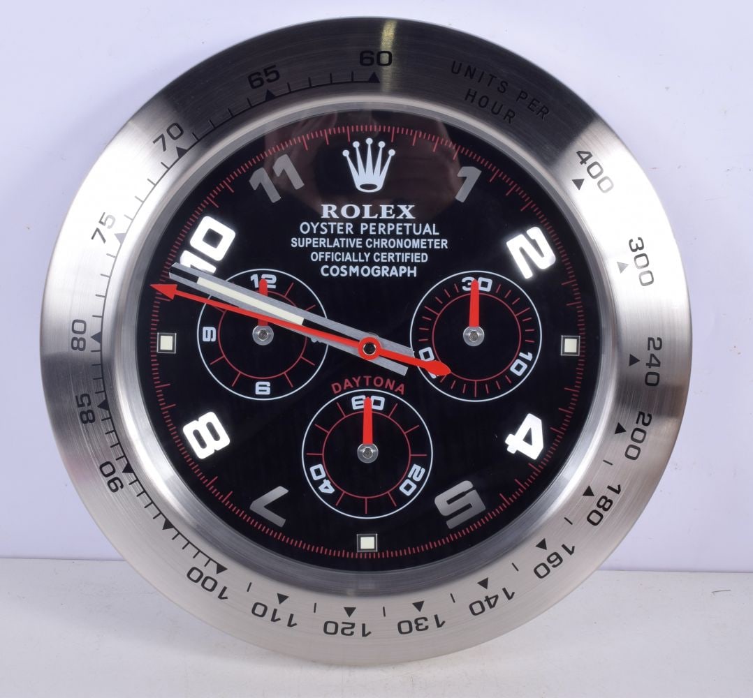 A Contemporary Rolex wall clock 34 cm. (1 of 2)