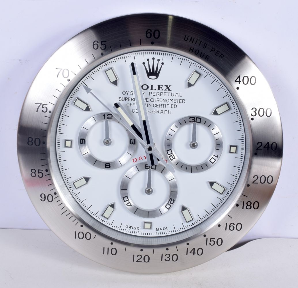 A Contemporary Rolex wall clock 34 cm. (1 of 2)