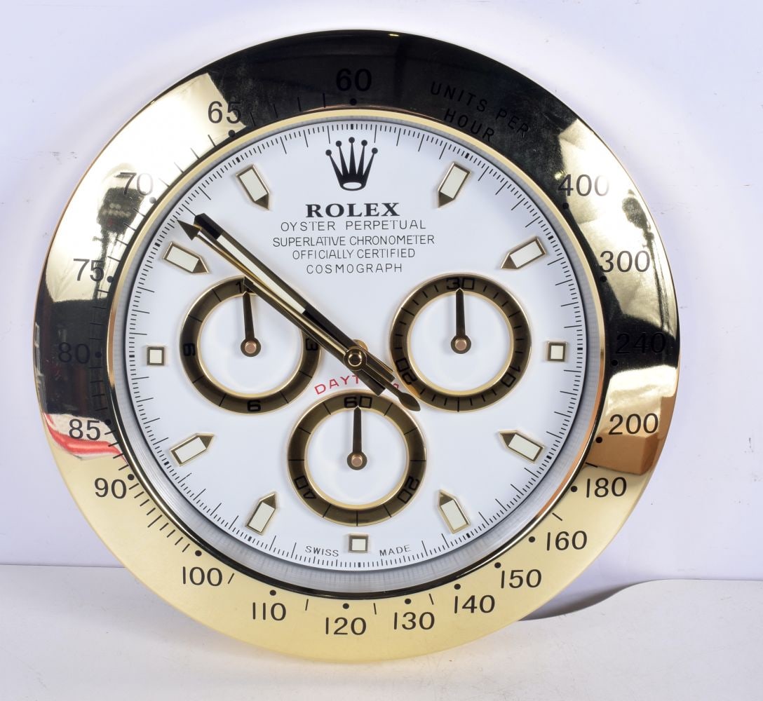 A Contemporary Rolex wall clock 34 cm. (1 of 2)