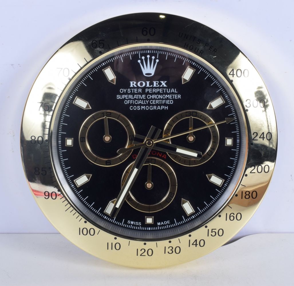 A Contemporary Rolex wall clock 34 cm. (1 of 2)