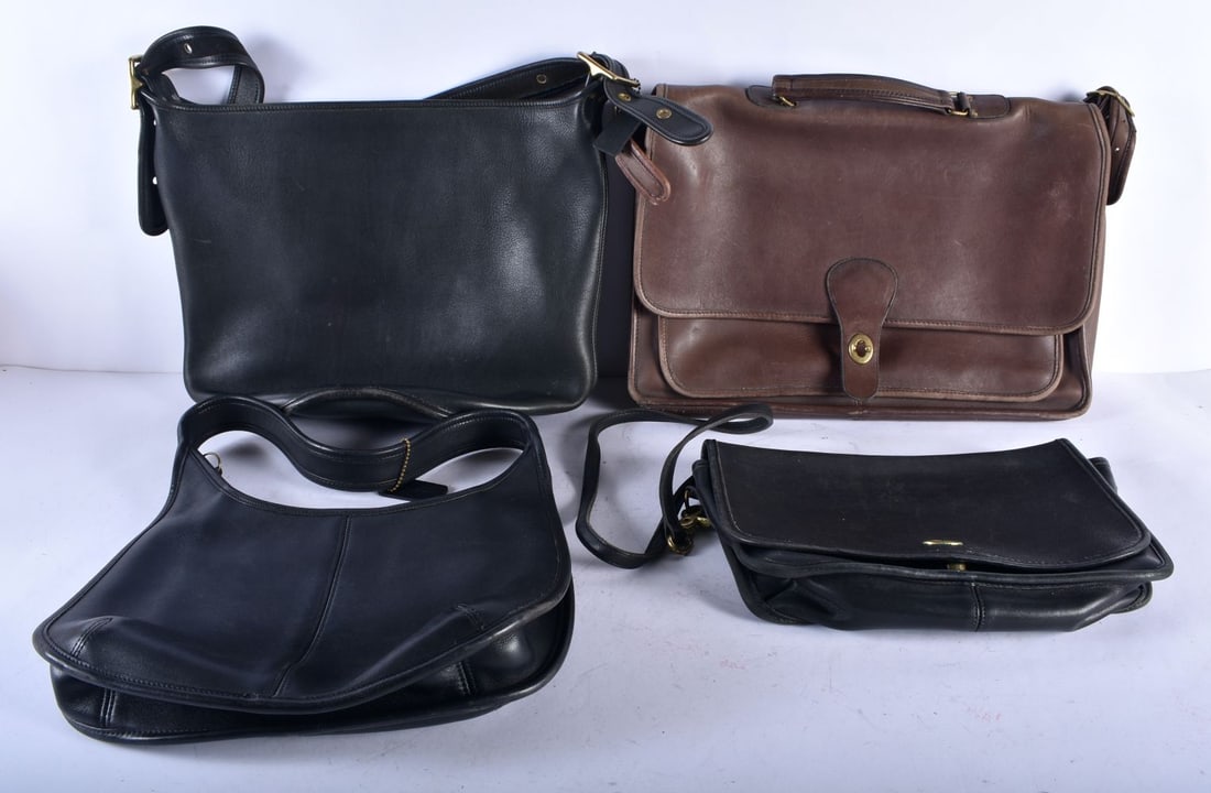 Four Coach Genuine Leather Vintage Bags (4)  largest 33x39cm (1 of 9)