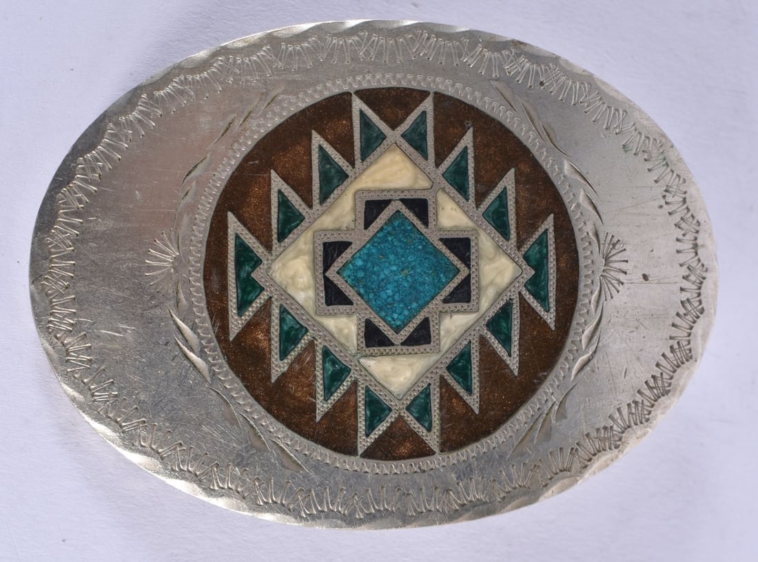 Native American Indian Belt Buckle. 8.5 cm x 6 cm, weight 89g: Native American Indian Belt Buckle. 8.5 cm x 6 cm, weight 89g