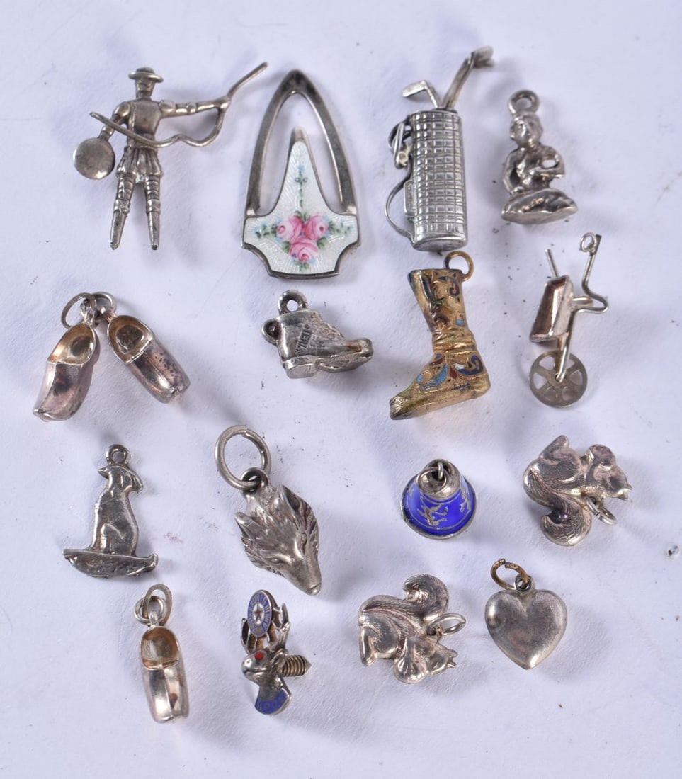 ASSORTED SILVER CHARMS. 26.8 grams. (qty) (1 of 3)