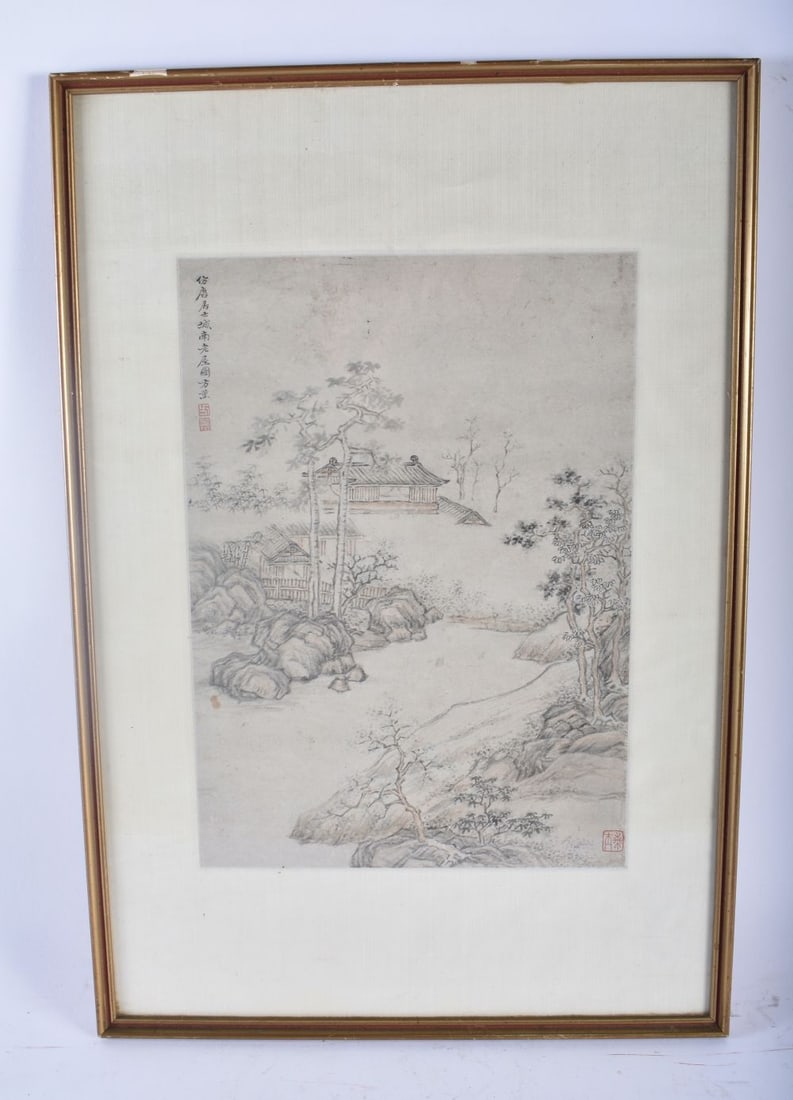 After Fang Xun (1736-1799) Watercolour, Landscape. 54 cm x 34 cm. (1 of 8)