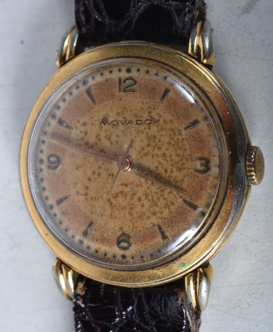 MOVADO Gents Vintage C.1950's WRISTWATCH.? Movement - Hand-wind.? WORKING - Tested For Time - Dial I (1 of 3)