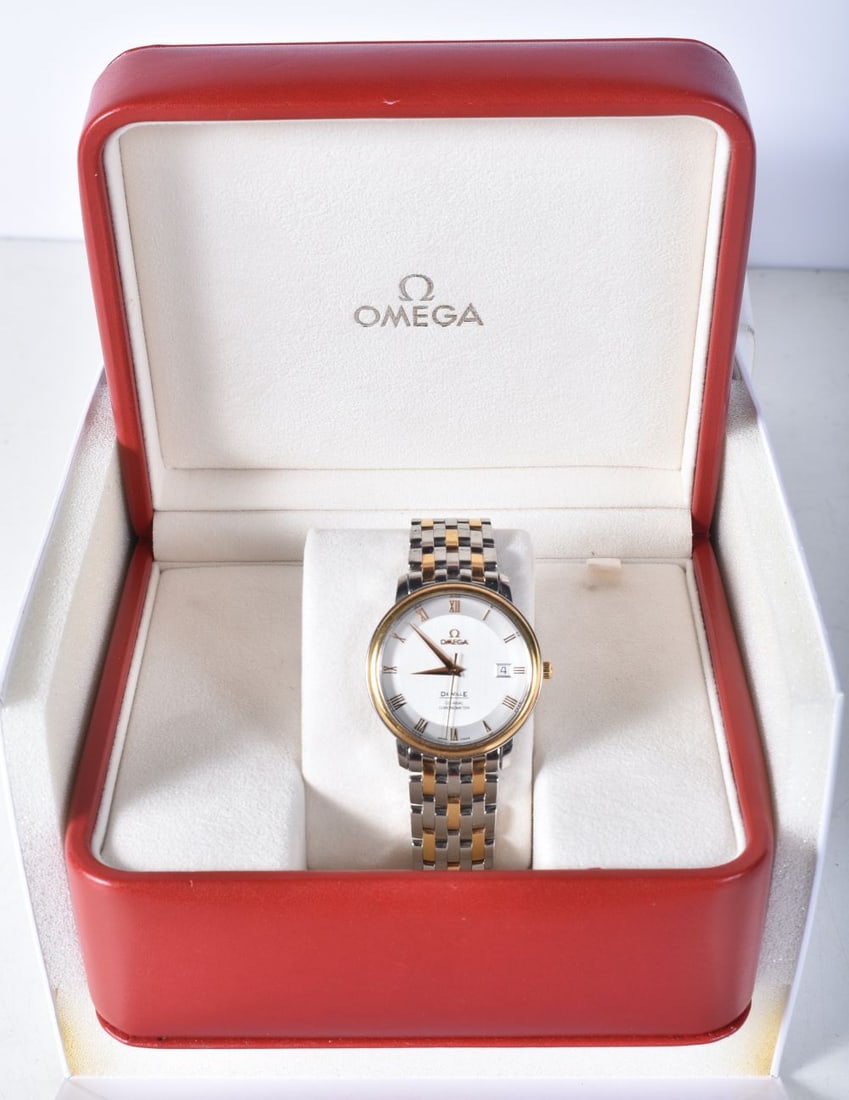 A Boxed OMEGA De Ville Prestige Co-Axial Chronometer 40 mm.? Working with papers (1 of 3)